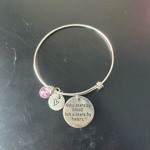 Silver Bangle Bracelet - Sisters by Heart